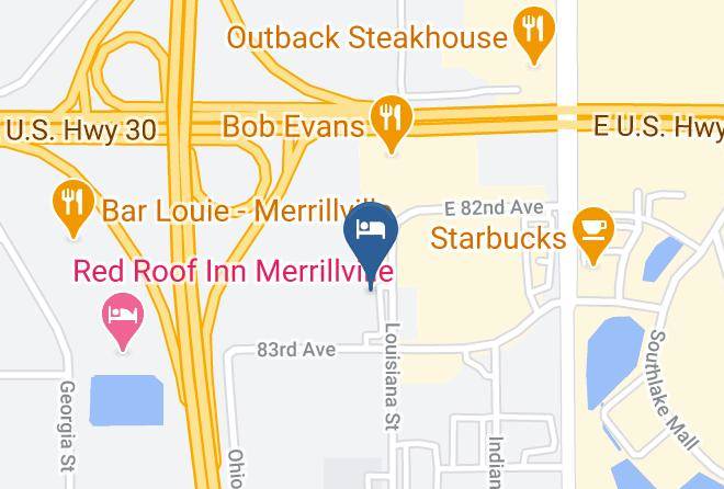 Lake - Motel 6 Merrillville In Maps