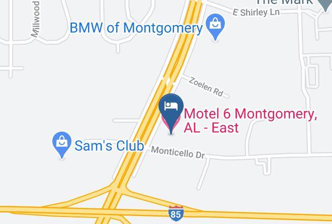 Montgomery - Motel 6 Montgomery Al East Maps