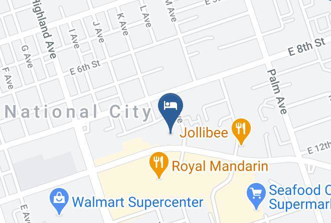 San Diego - Motel 6 National City Ca Maps