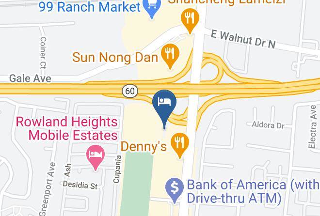 Los Angeles - Motel 6 Rowland Heights Ca Los Angeles Pomona Maps