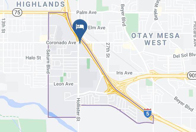San Diego - Motel 6 San Diego Ca Southbay Maps