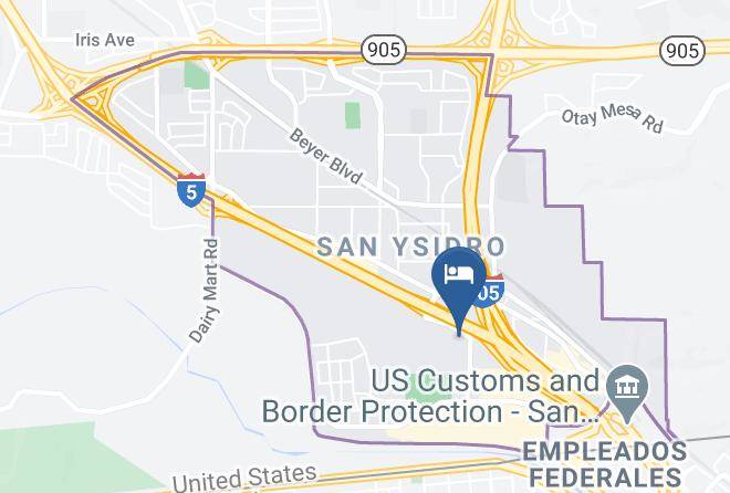 San Diego - Motel 6 San Ysidro CA San Diego Border Maps