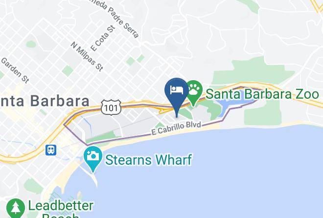 Santa Barbara - Motel 6 Santa Barbara Ca Beach Maps