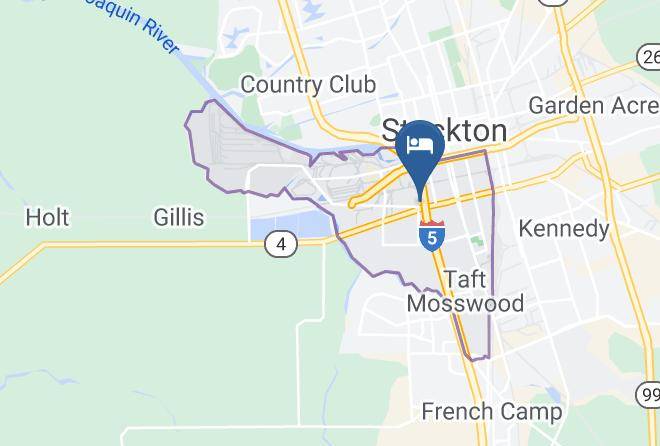 San Joaquin - Motel 6 Stockton Ca Charter Way West Maps