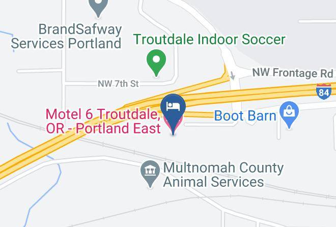 Multnomah - Motel 6 Troutdale Or Portland East Maps