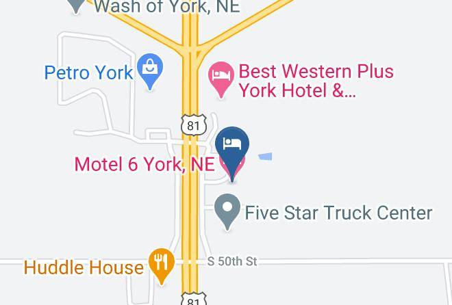 York - Motel 6 York Ne Maps