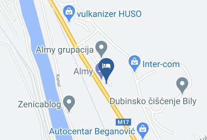 Zenicko Dobojski - Motel Almy Maps