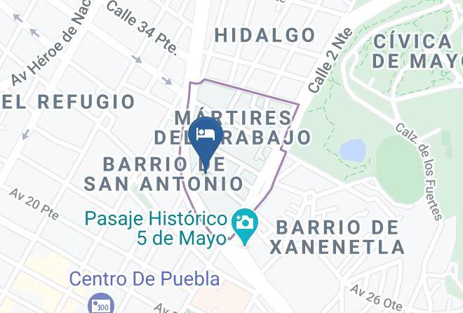 Puebla Martires Del Trabajo - Motel Boulevard Maps