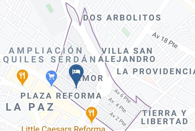 Puebla Amor - Motel Caribe Maps