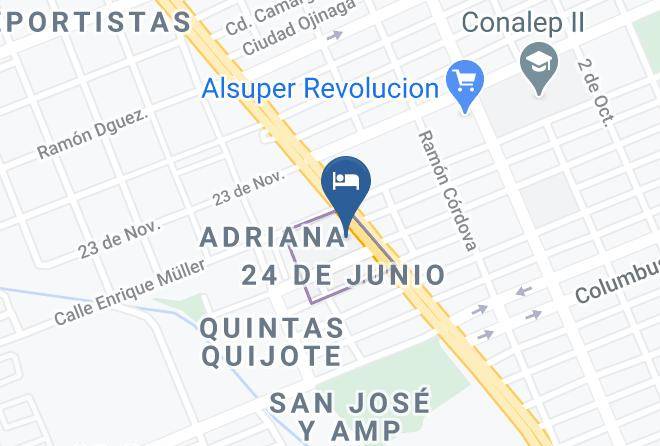 Chihuahua 24 De Junio - Motel Del Norte Maps