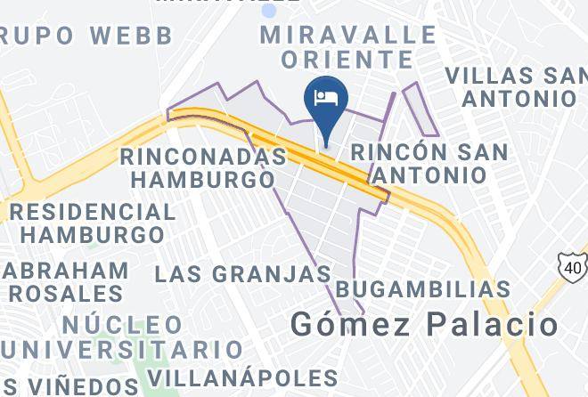 Gomez Palacio - Motel Del Valle Maps