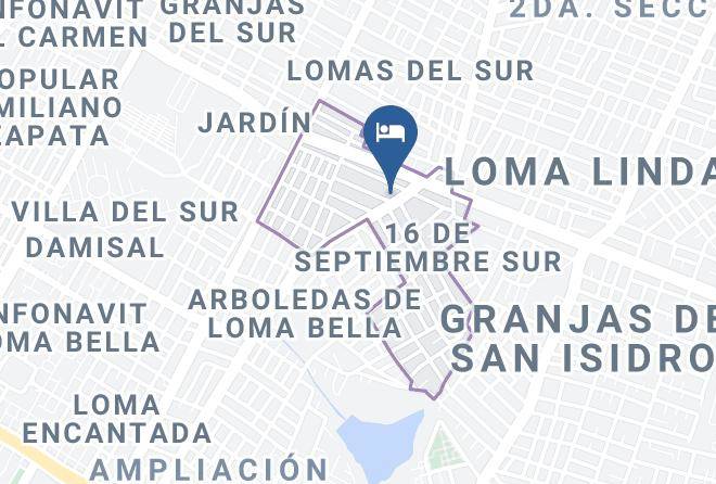 Puebla 16 De Septiembre Sur - Motel Divertidisimo Maps