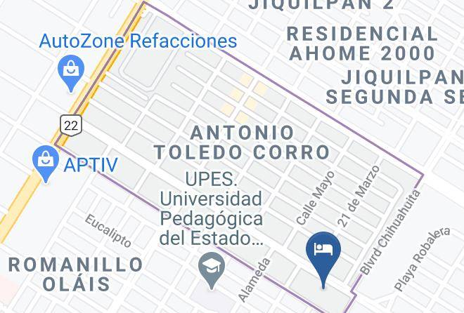 Ahome - Motel El Patio Maps