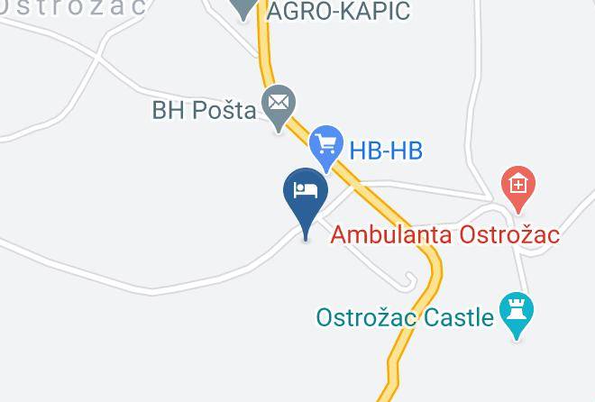 Unsko Sanski - Motel Estrada Maps