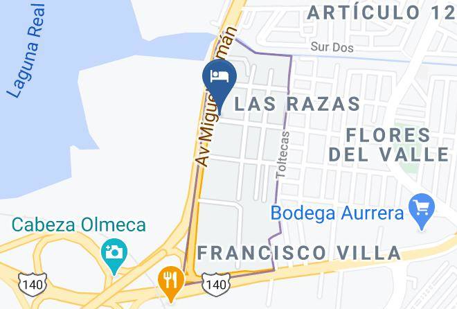 Veracruz Francisco Villa - Motel La Fuente Maps