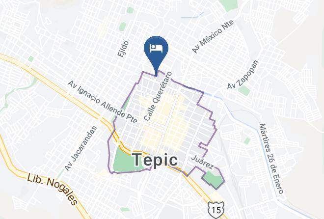 Tepic - Motel La Palmita Maps