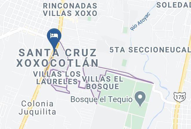 Santa Cruz Xoxocotlan - Motel Las Fuentes Maps