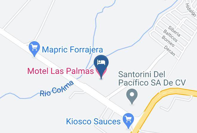 Colima - Motel Las Palmas Maps