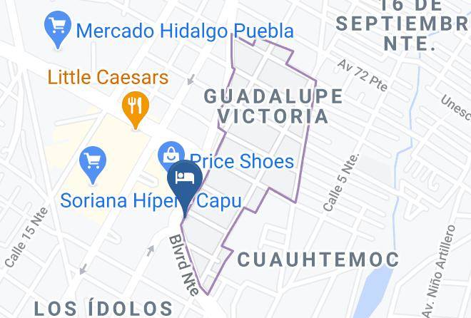 Puebla Guadalupe Victoria Norte - Motel Lok In Maps