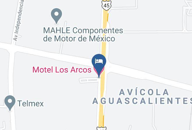Aguascalientes Pueblo Trojes De Alonso - Motel Los Arcos Maps