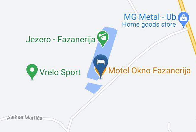 Kolubara District - Motel Okno Fazanerija Maps
