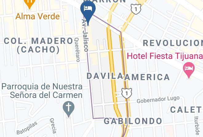 Tijuana - Motel Olvera Maps