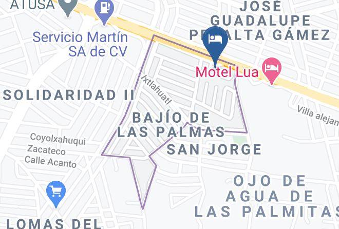 Aguascalientes Bajio De Las Palmas - Motel Pedra Maps