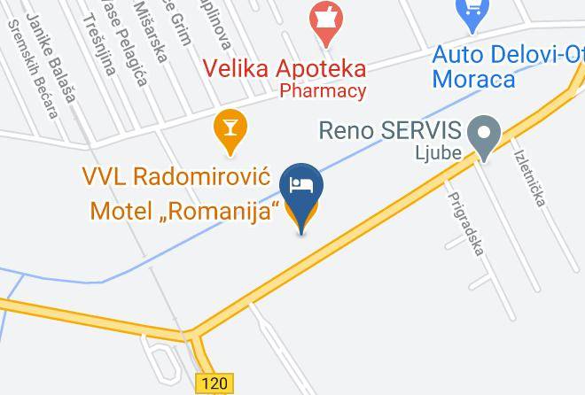 Belgrade City - Motel Romanija Maps