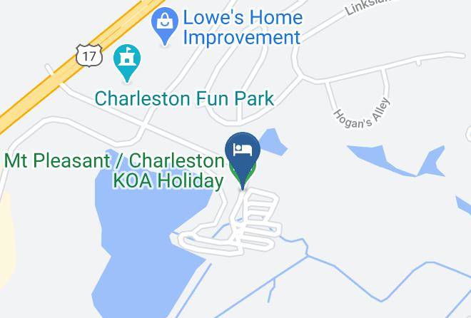 Mount Pleasant Charleston Koa Holiday Map