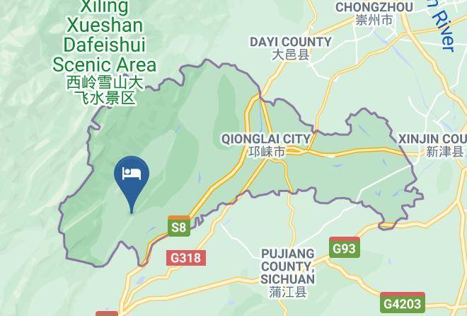 Chengdu - Mount Tiantai Longyu Shuizhai Hotel Maps