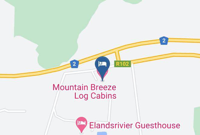 Cacadu - Mountain Breeze Log Cabins Maps