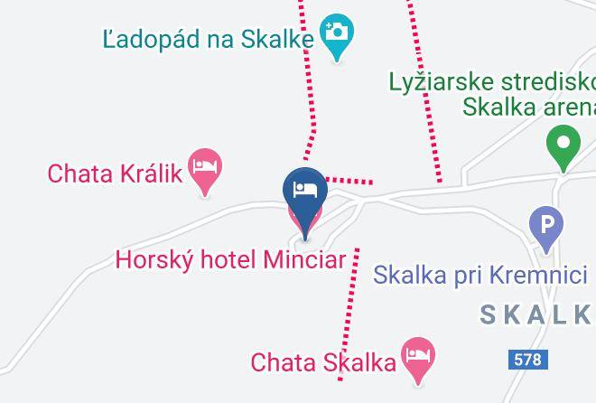 Ziar Nad Hronom - Mountain Hotel Minciar Maps