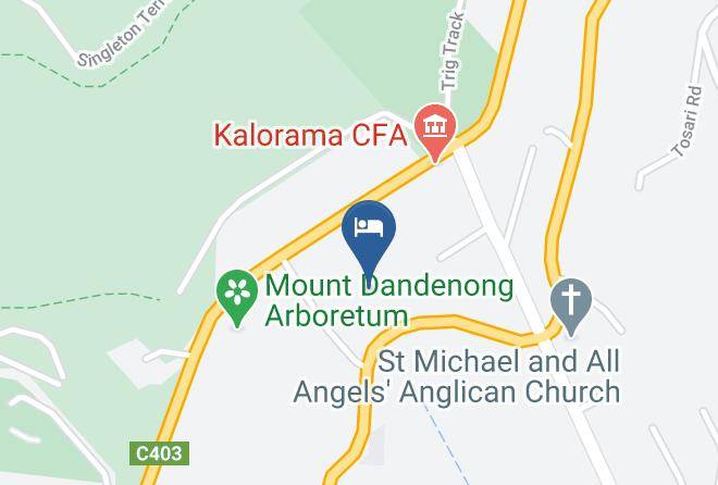 Yarra Ranges - Mountain Lodge Dandenong Ranges Accommodation Maps