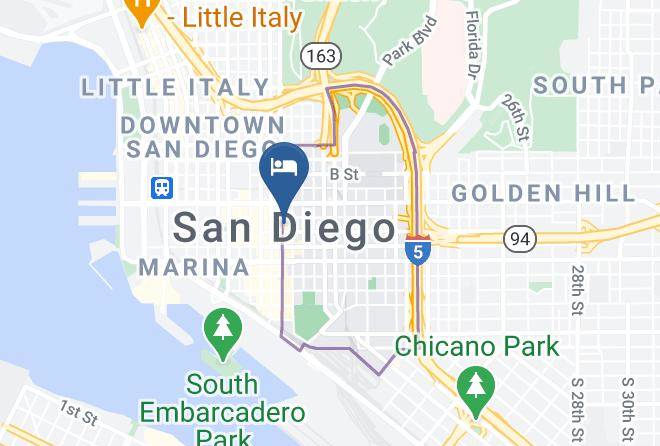 San Diego - Moxy San Diego Downtown Gaslamp Quarter Maps