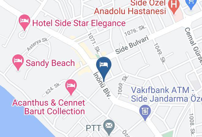 Manavgat - Mozaik Hotel Side Maps