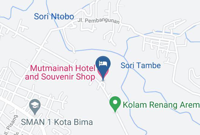 Kota Bima - Mutmainah Hotel And Souvenir Shop Maps