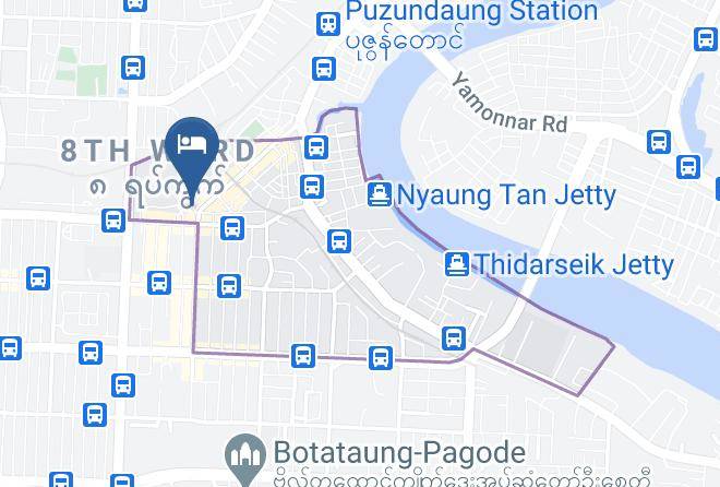 Yangon West - M K Hotel Maps
