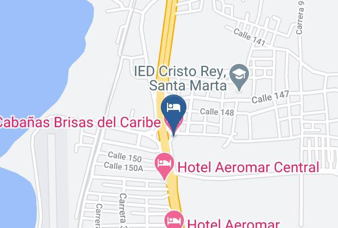 Santa Marta - Cabanas Brisas Del Caribe Maps