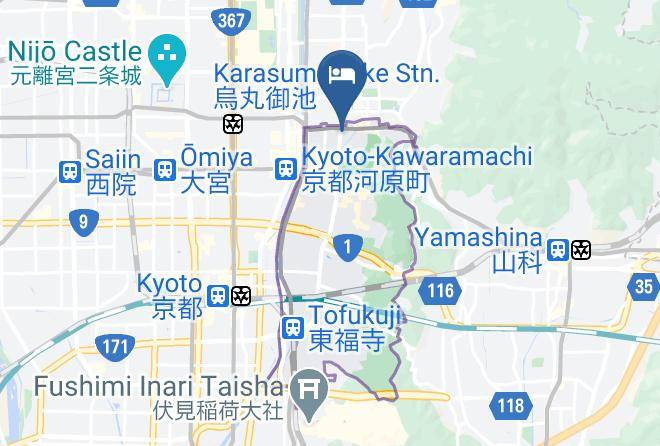 Kyoto City Higashiyama Ward - Nadeshiko Shirakawa Machiya Residence Inn Maps