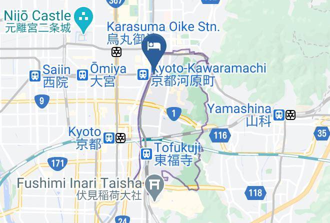 Kyoto City Higashiyama Ward - Nagomiya Kyoto Gion Maps