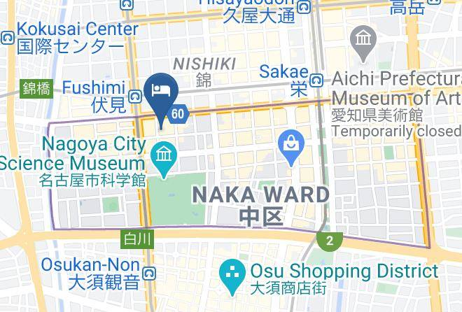 Nagoya City Naka Ward - Nagoya Fushimi Mont Blanc Hotel Maps