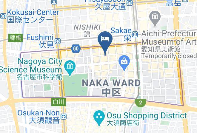 Nagoya City Naka Ward - Nagoya Garland Hotel Maps