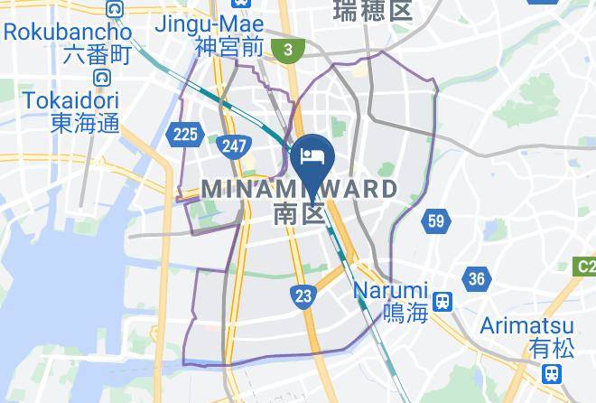Nagoya City Minami Ward - Nagoya Kasadera Washington Hotel Plaza Maps