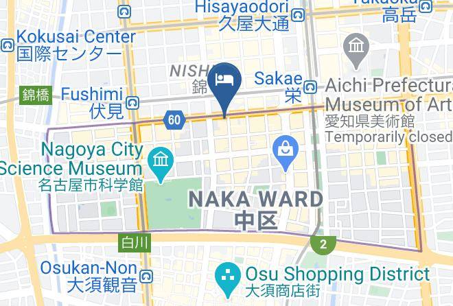 Nagoya City Naka Ward - Nagoya Sakae Tokyu Rei Hotel Maps