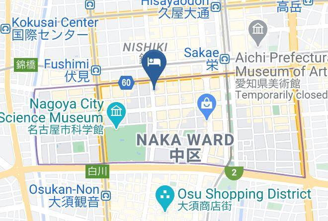 Nagoya City Naka Ward - Nagoya Sakae Washington Plaza Maps