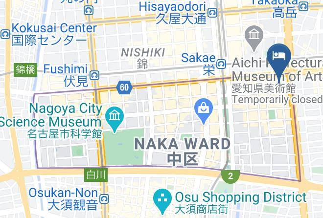Nagoya City Naka Ward - Nagoya Tokyu Hotel Maps