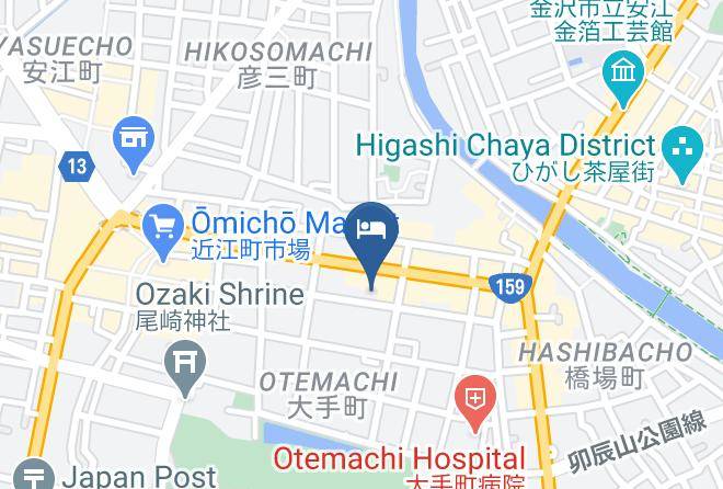 Kanazawa City - Nakayasu Ryokan Maps