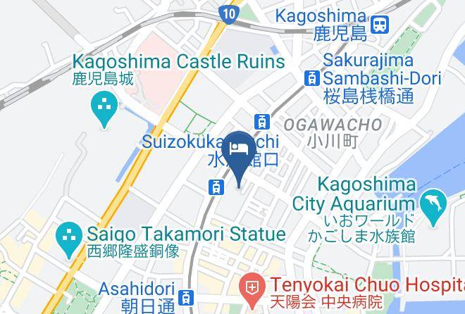 Kagoshima City - Nakazono Ryokan Kagoshima Maps
