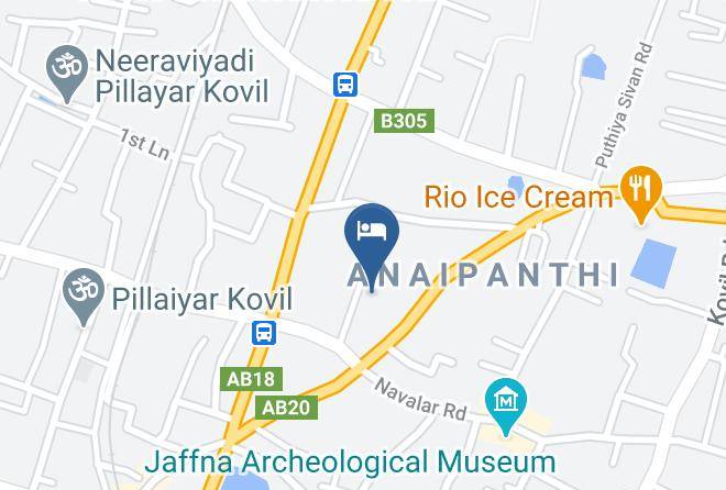 Jaffna - Nallur Holiday Bungalow Maps