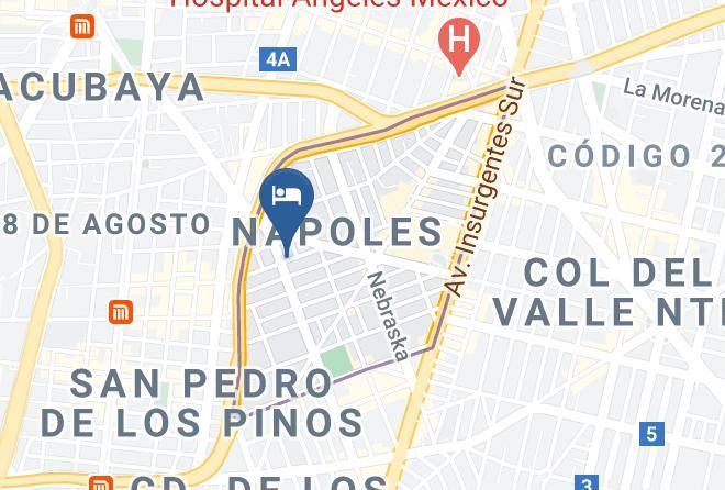 Benito Juarez - Napoles Home Stay Maps
